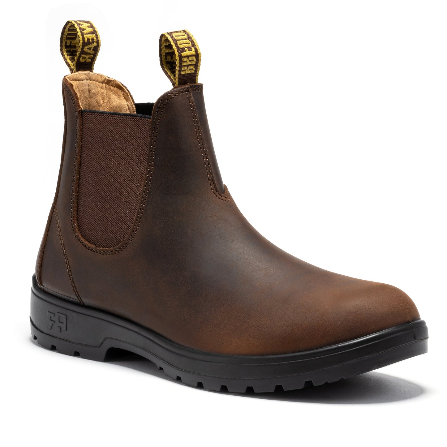 ROCKROOSTER 6 inch Soft Toe Pull on Leather Chelsea Work Boots AD120 (2)
