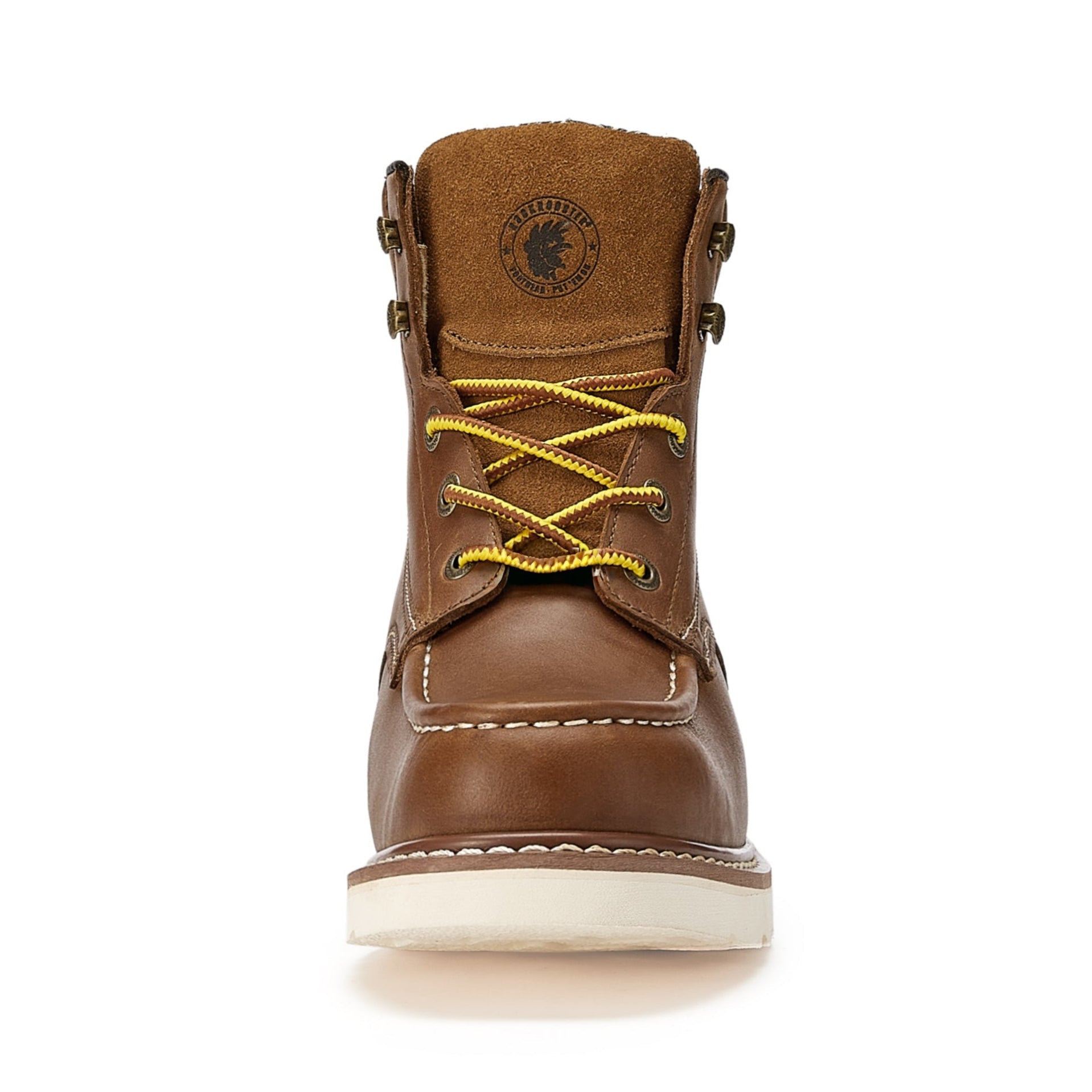 ROCKROOSTER Edgewood Men's 6 inch Brown soft toe wedge work boots with Vibram® Outsole VAP838 (6)