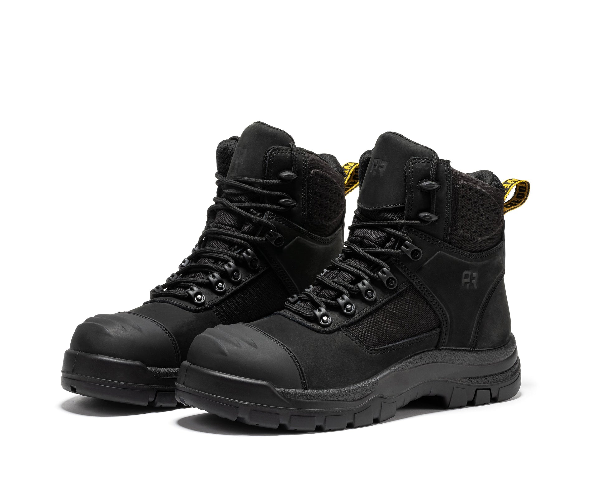 ROCKROOSTER Stowe Black 7 inch Composite Toe Leather Work Boots CP212BK (7)