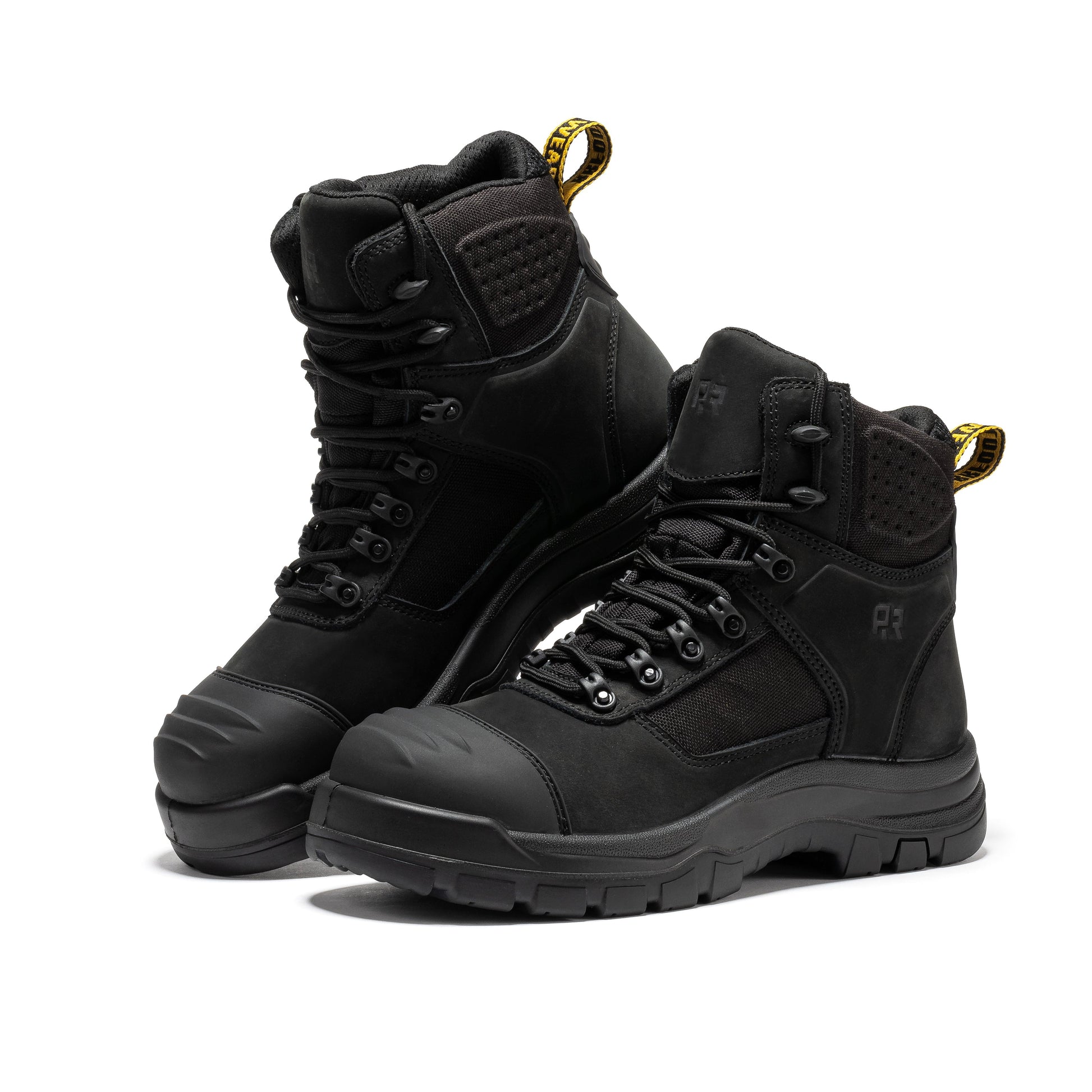 ROCKROOSTER Stowe Black 7 inch Composite Toe Leather Work Boots CP212BK (6)