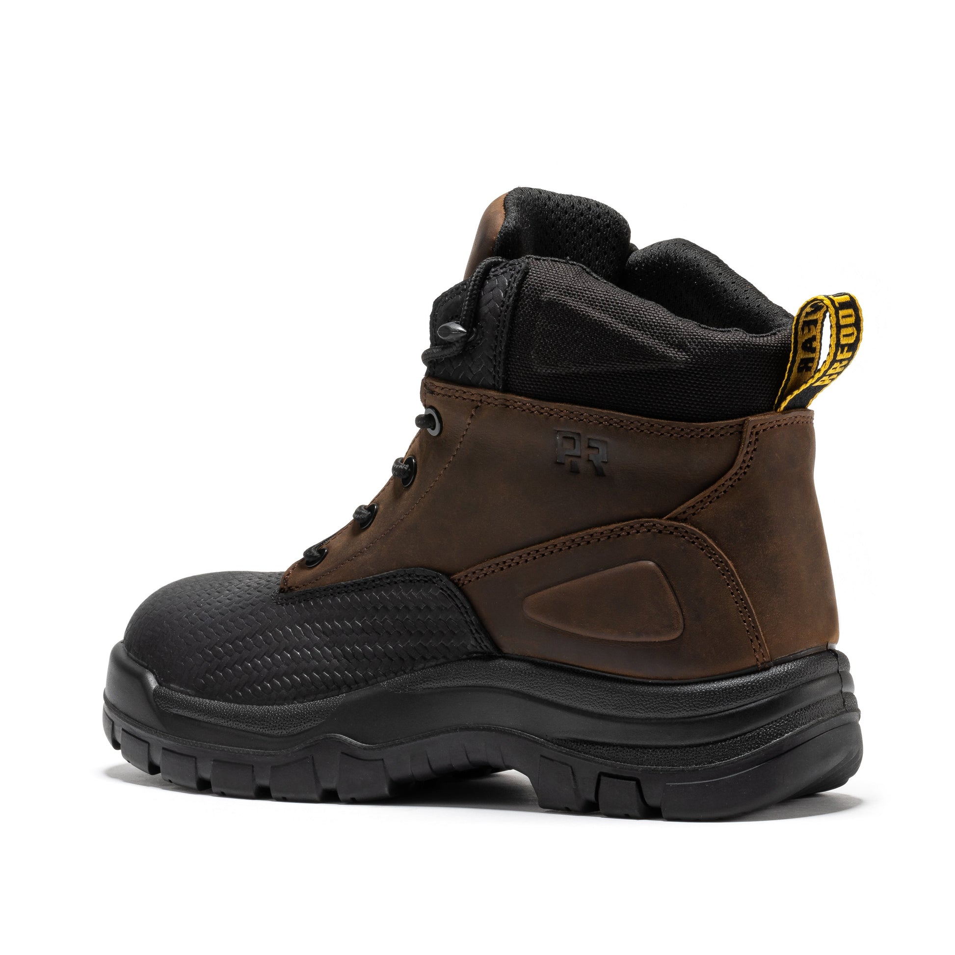 ROCKROOSTER Marfa Brown 6 Inch Waterproof Composite Toe Leather Work Boots CP210 (2)
