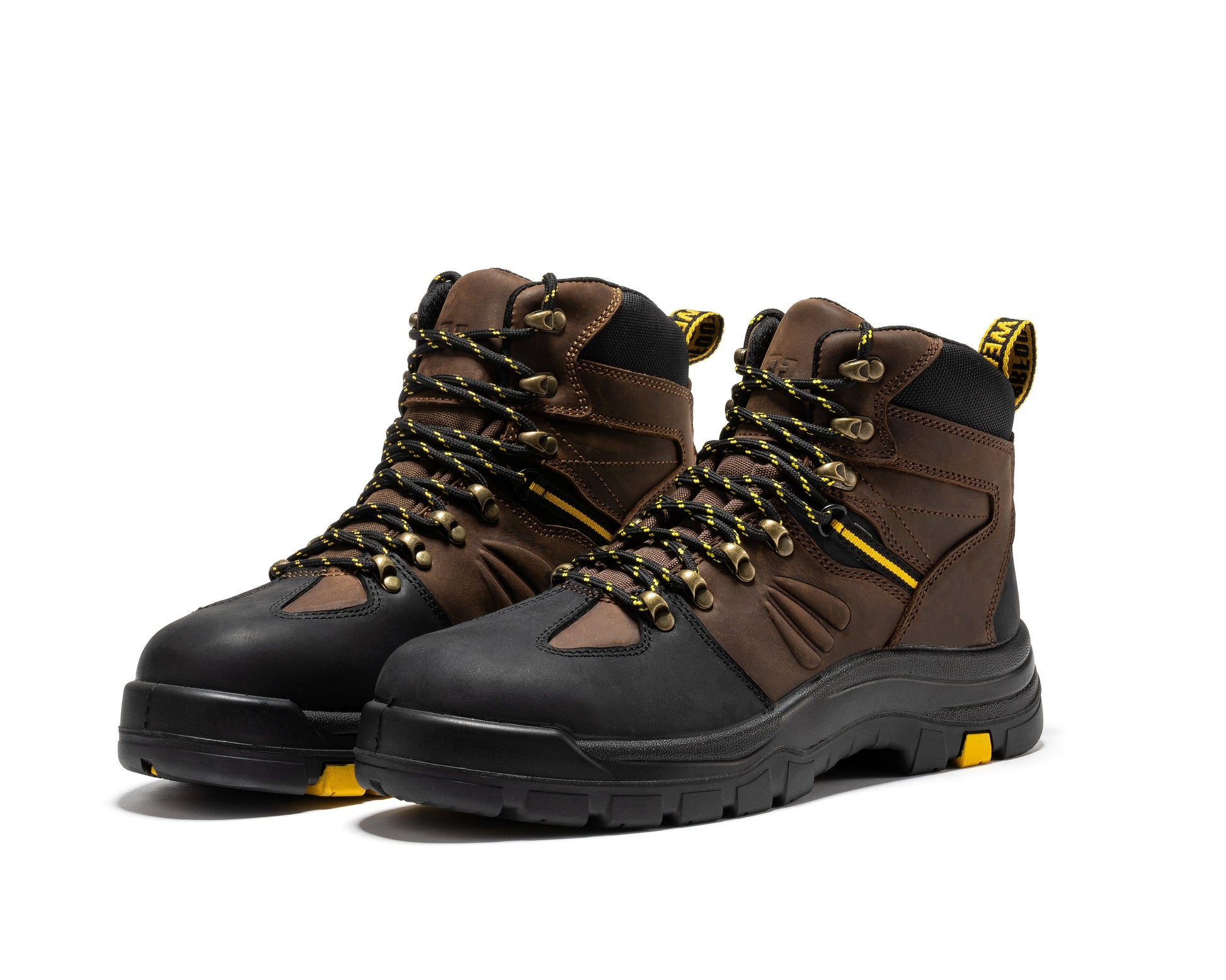 ROCKROOSTER Marfa Brown 6 inch Waterproof Composite Toe Leather Work Boots CP211 (9)