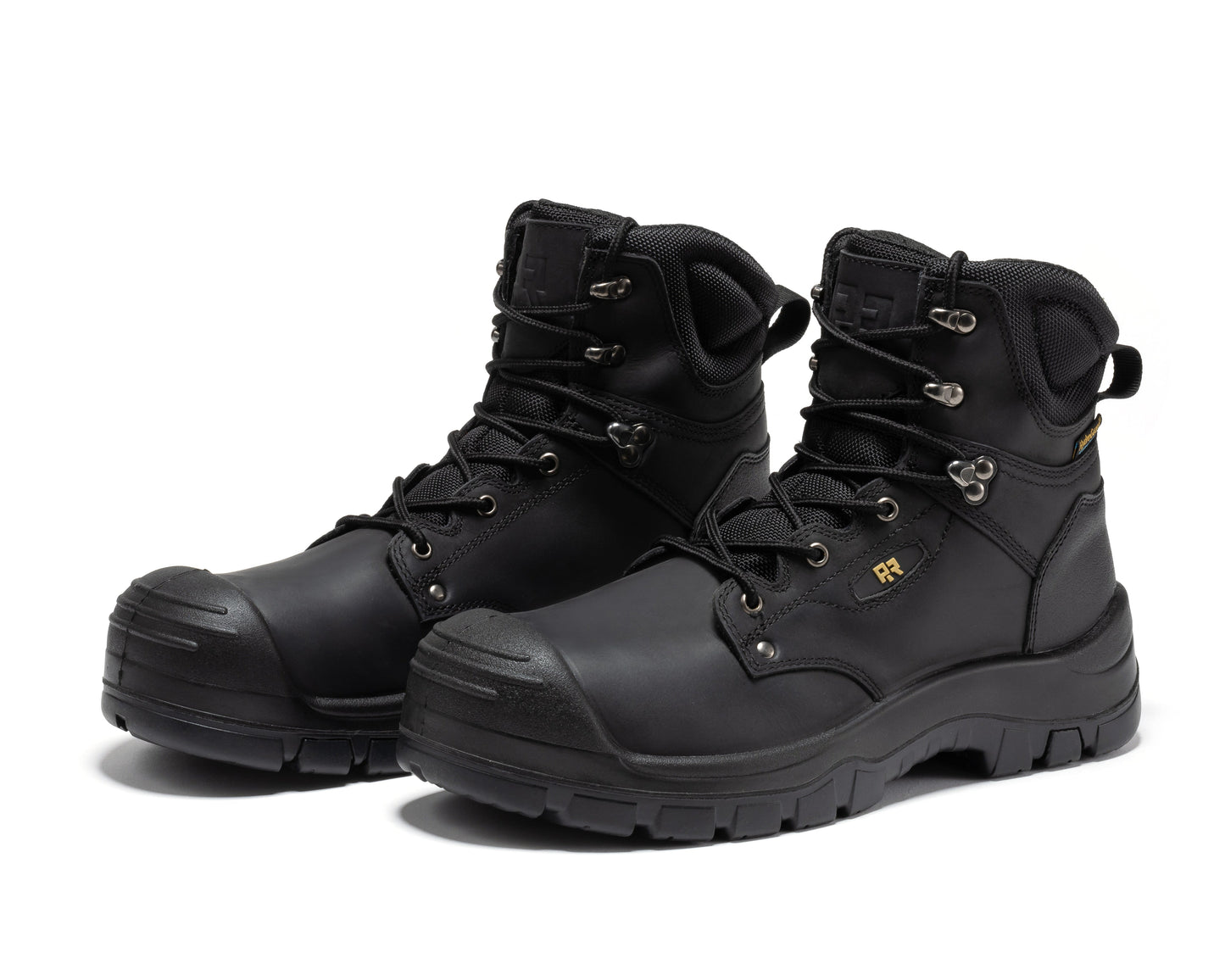 ROCKROOSTER Woodland Black 6 inch Waterproof Composite Toe Leather Work Boots AK662 (10)