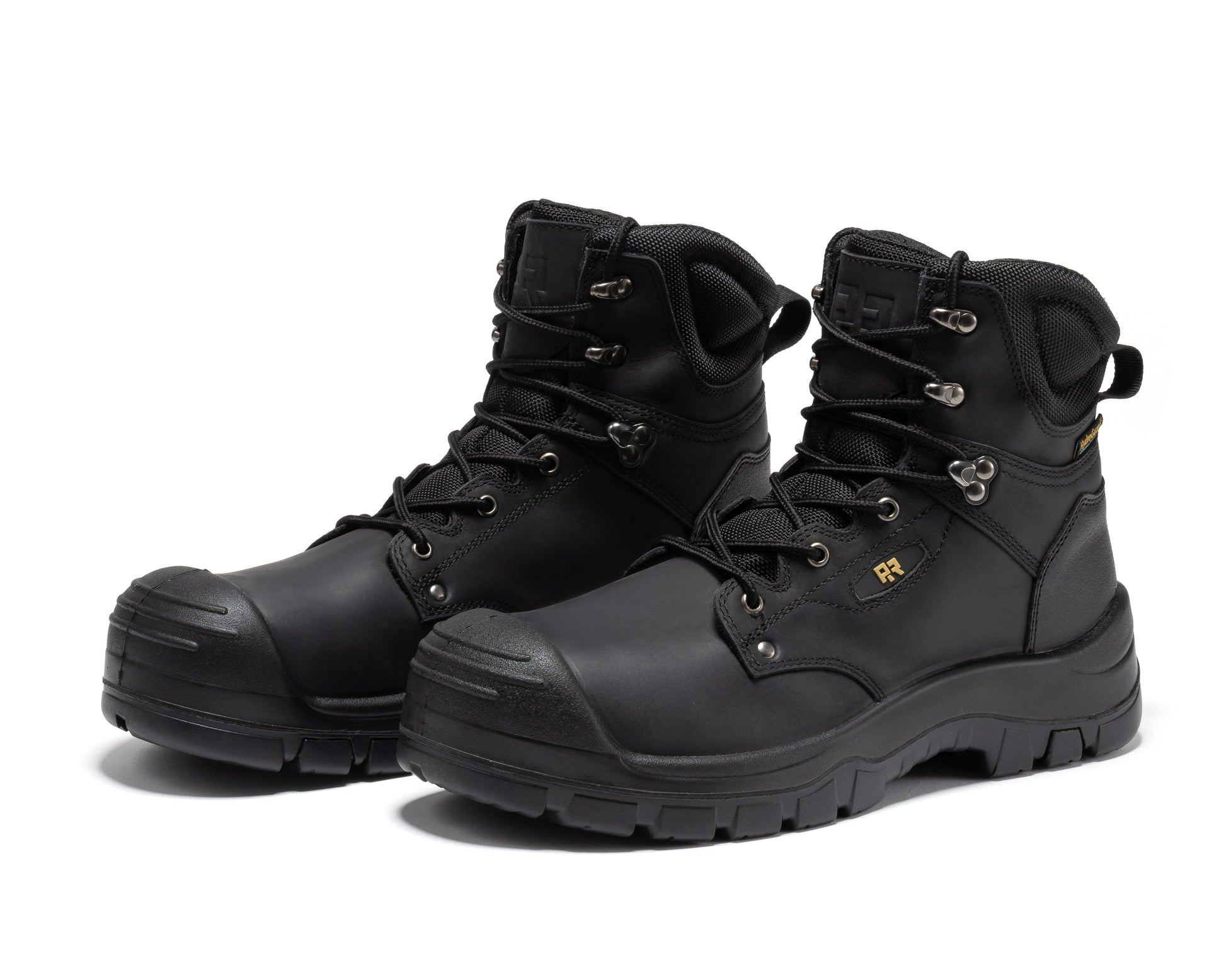 ROCKROOSTER Woodland Black 6 inch Waterproof Composite Toe Leather Work Boots AK662 (10)
