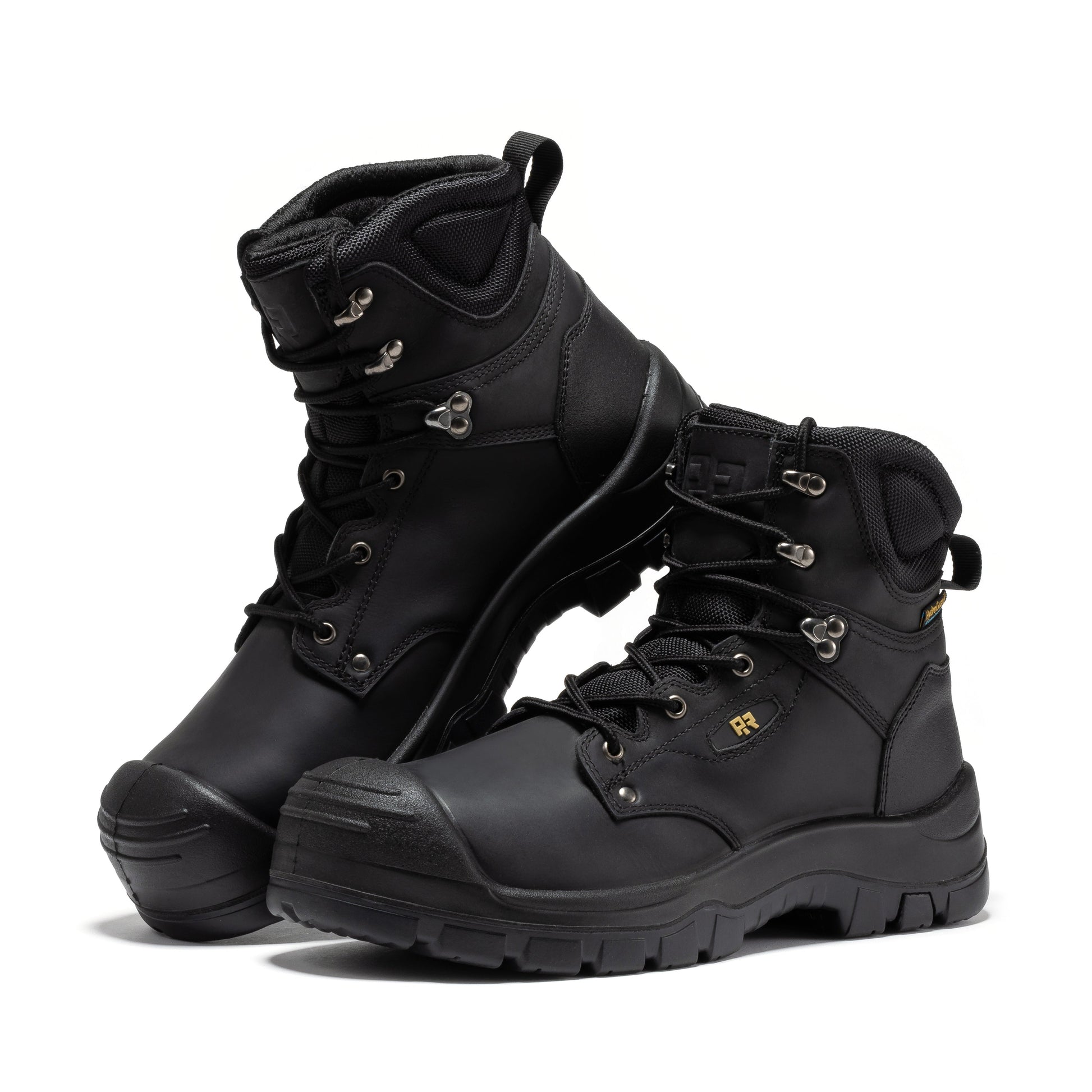 ROCKROOSTER Woodland Black 6 inch Waterproof Composite Toe Leather Work Boots AK662 (9)