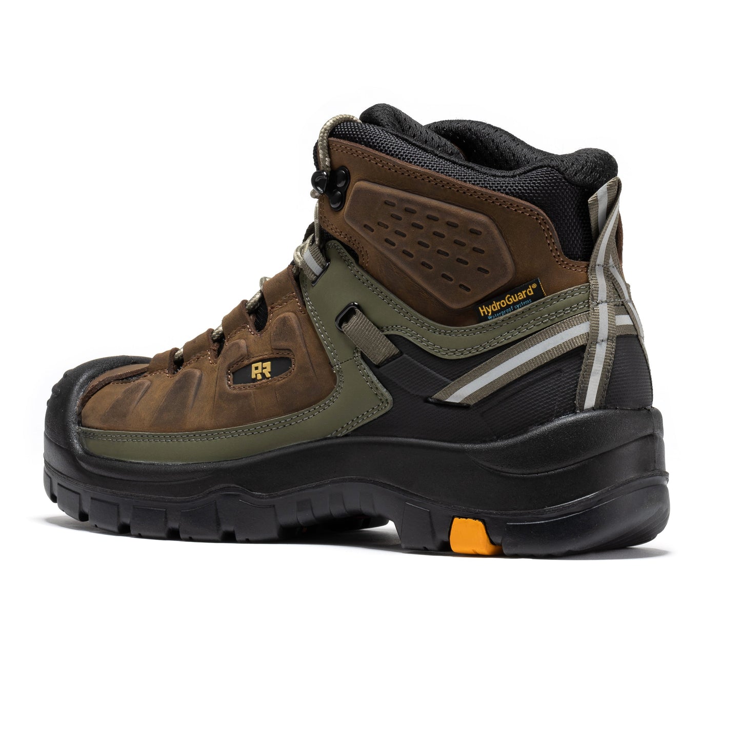 ROCKROOSTER Woodland Brown 6 inch Composite Toe Waterproof Leather Work Boots AK661 (2)
