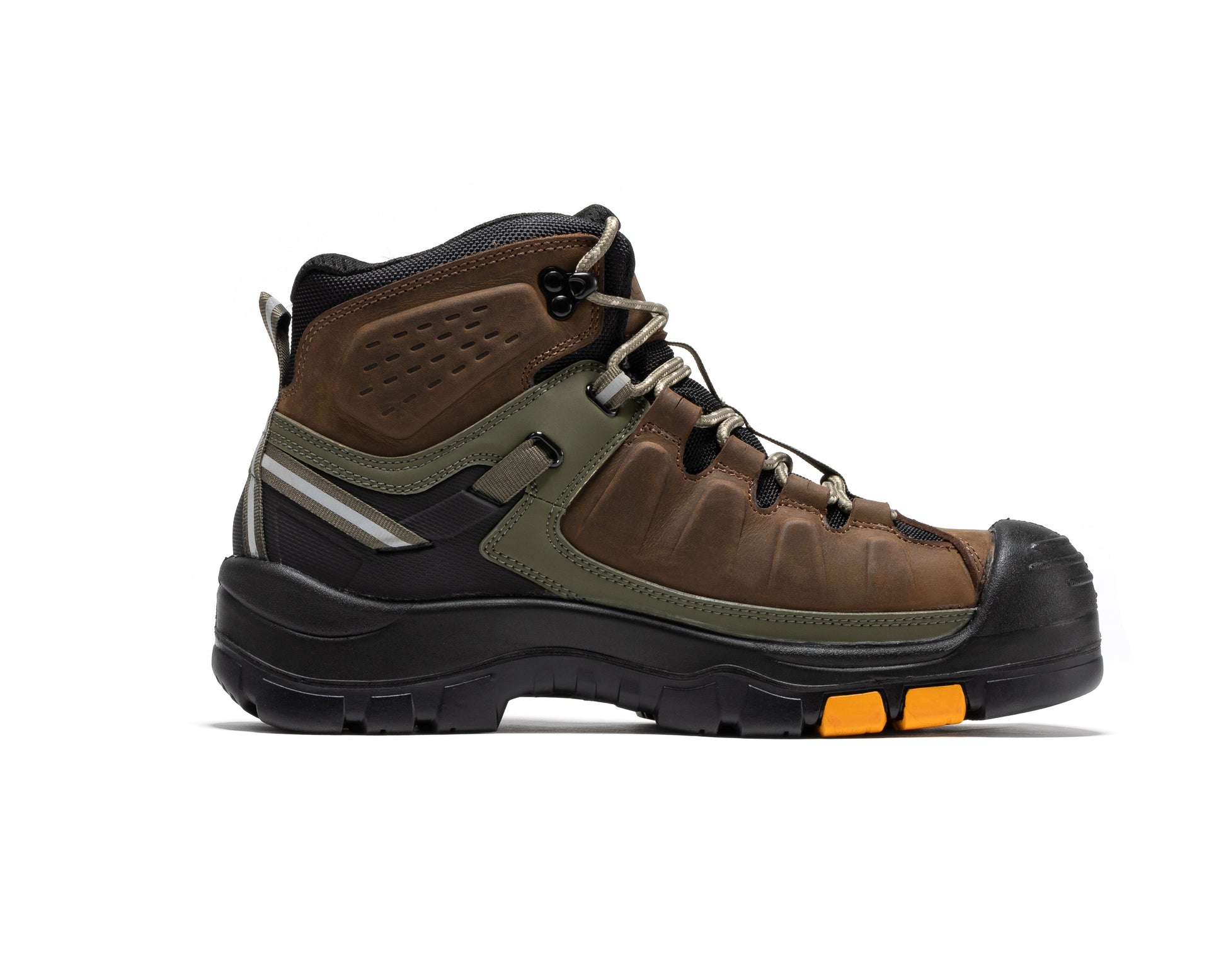 ROCKROOSTER Woodland Brown 6 inch Composite Toe Waterproof Leather Work Boots AK661 (6)
