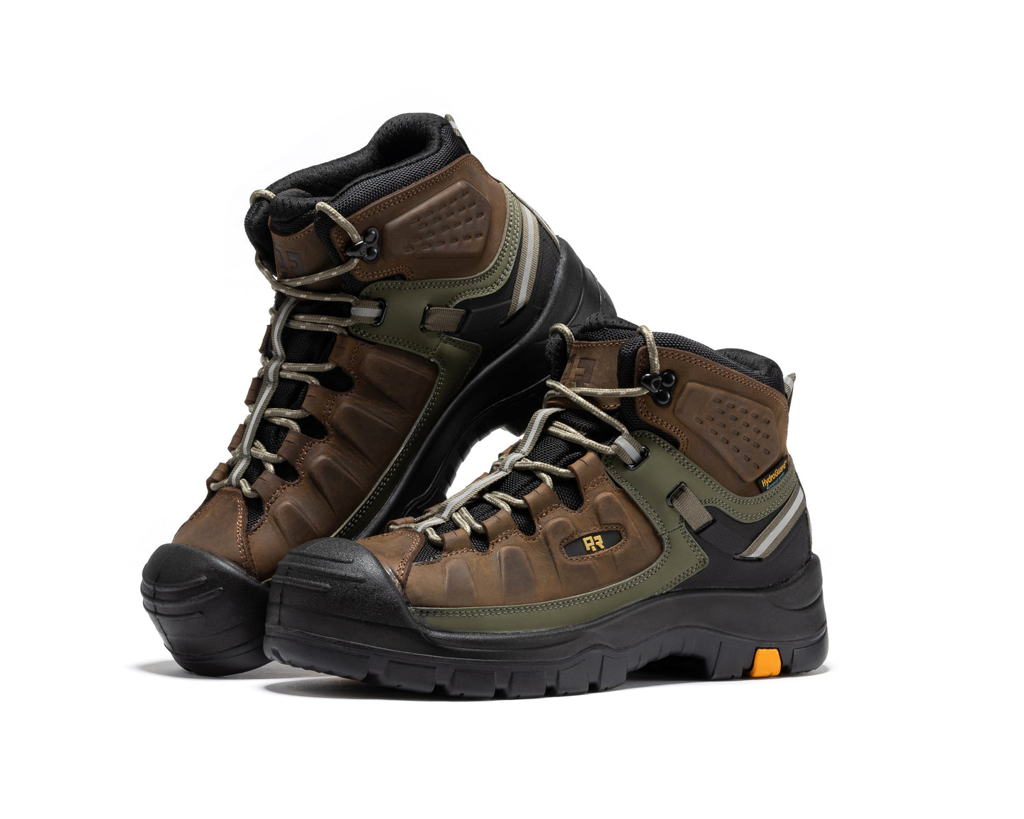 ROCKROOSTER Woodland Brown 6 inch Composite Toe Waterproof Leather Work Boots AK661 (8)