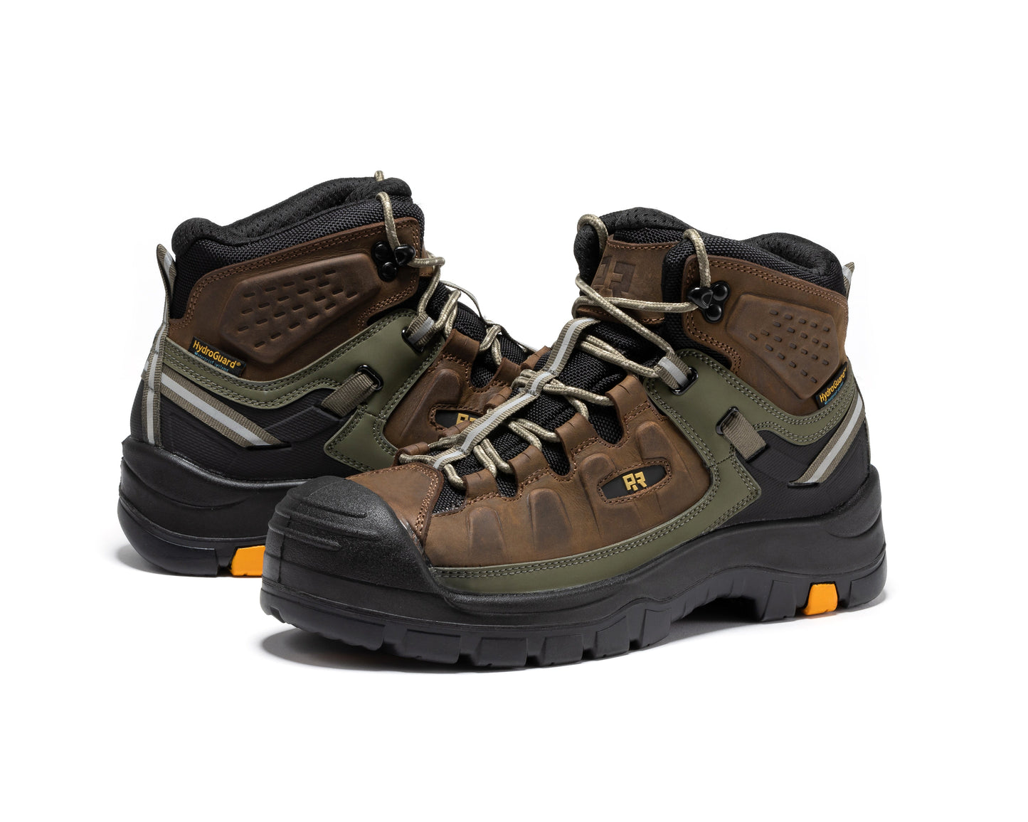 ROCKROOSTER Woodland Brown 6 inch Composite Toe Waterproof Leather Work Boots AK661 (7)