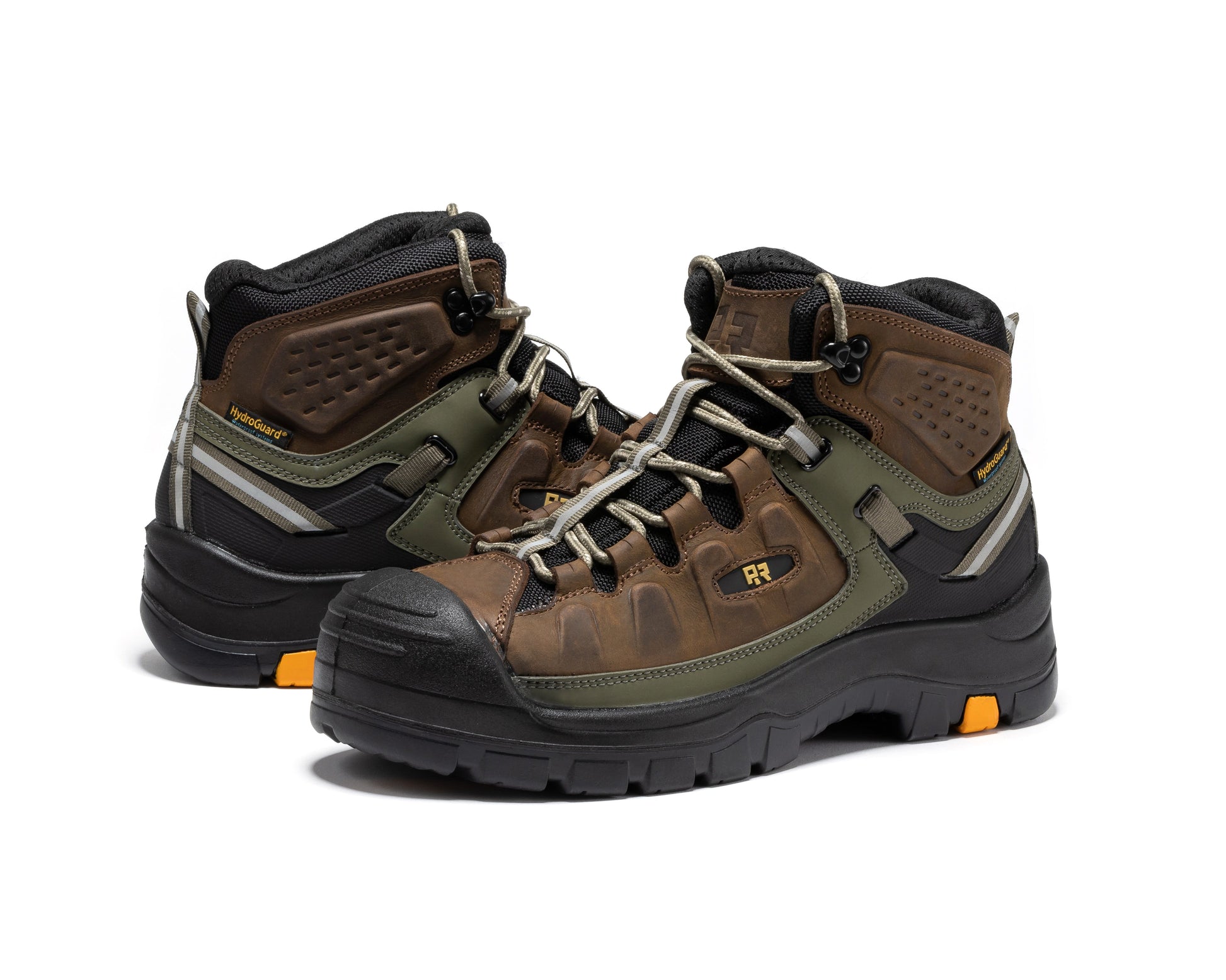 ROCKROOSTER Woodland Brown 6 inch Composite Toe Waterproof Leather Work Boots AK661 (7)