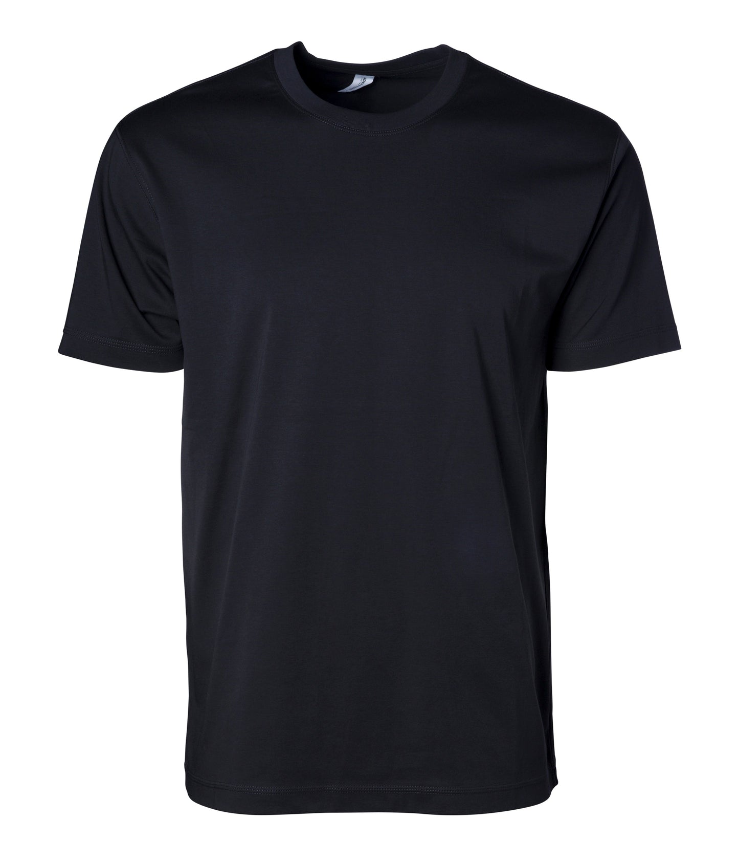 Independent Trading Company LUX Interlock Heavyweight Combed Cotton T-Shirt in Black