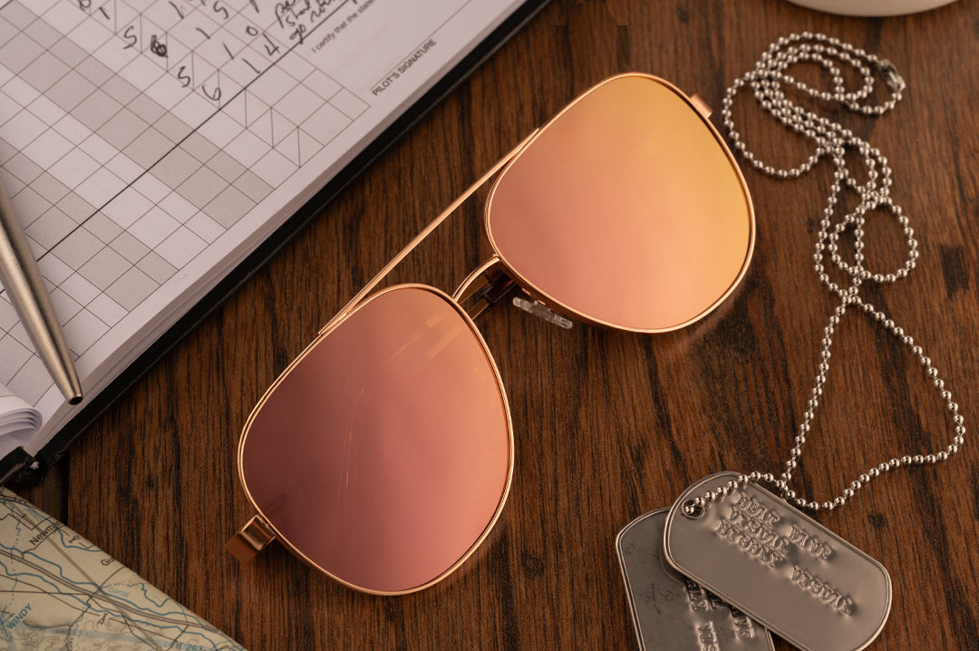Heat Wave Visual Incline Velvet Tortoise Frame Rose Gold Lens sunglasses view 5