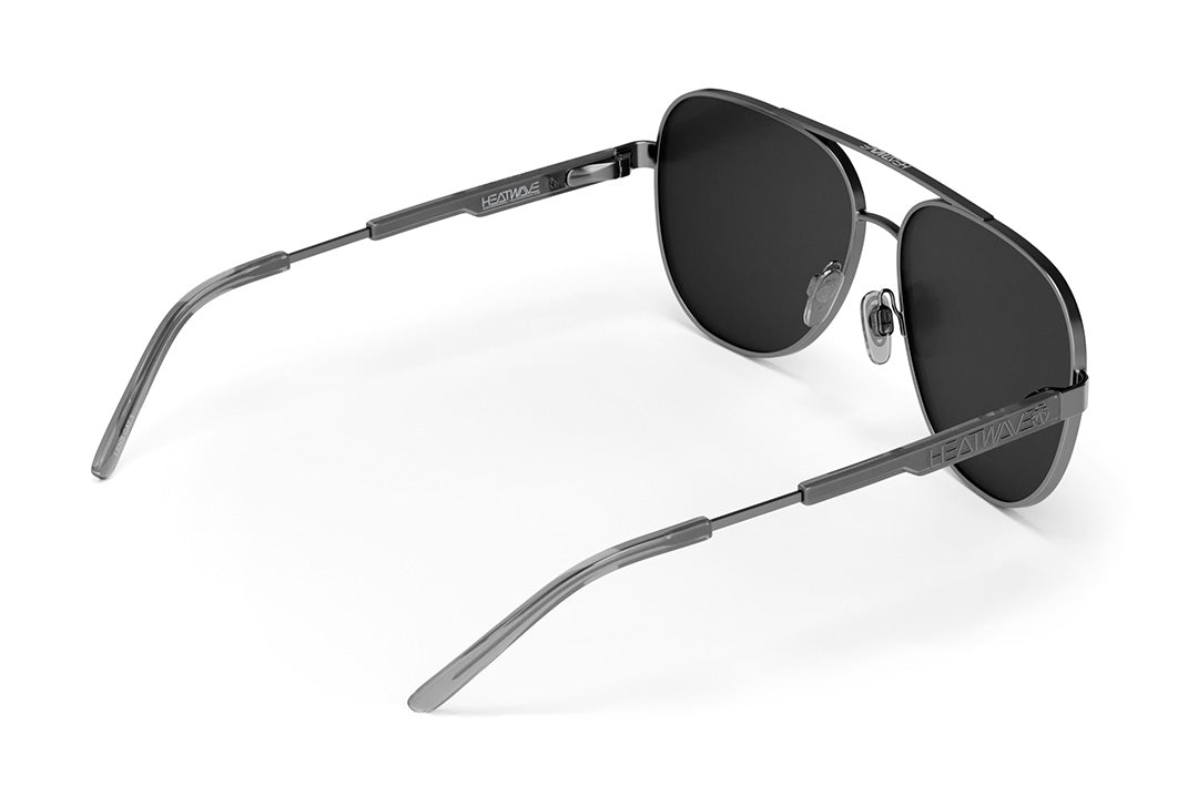 Heat Wave Visual Incline Gun Metal Frame Black Lens sunglasses view 6