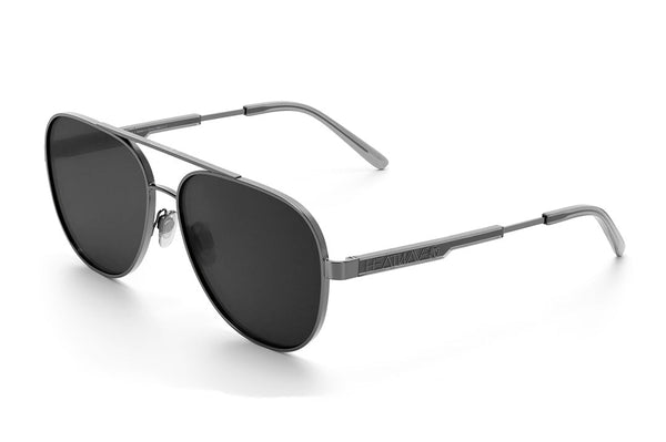 Incline Sunglasses: Gun Metal Frame Black Lens
