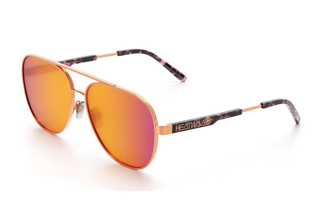 Heat Wave Visual Incline Velvet Tortoise Frame Rose Gold Lens sunglasses view 1