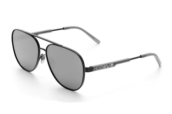 Incline Sunglasses: SATIN Black Frame SILVER Lens