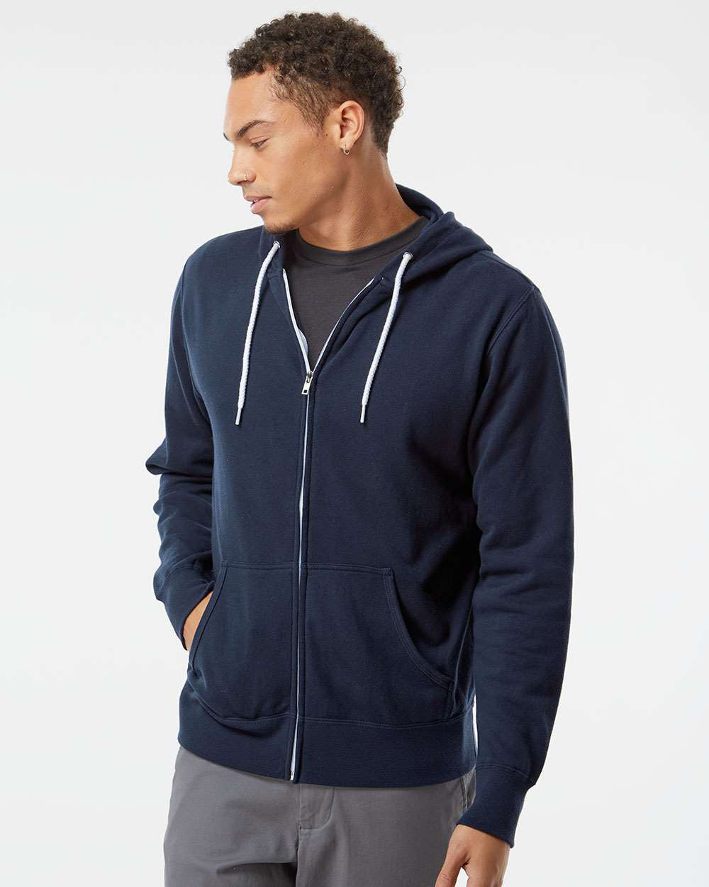 Unisex Lightweight Zip Hood
