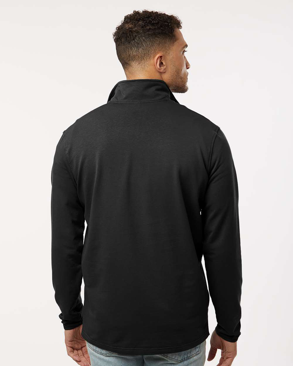 Independent Trading Company Perform Quarter Zip in Black, quarter-zip — back view (2)