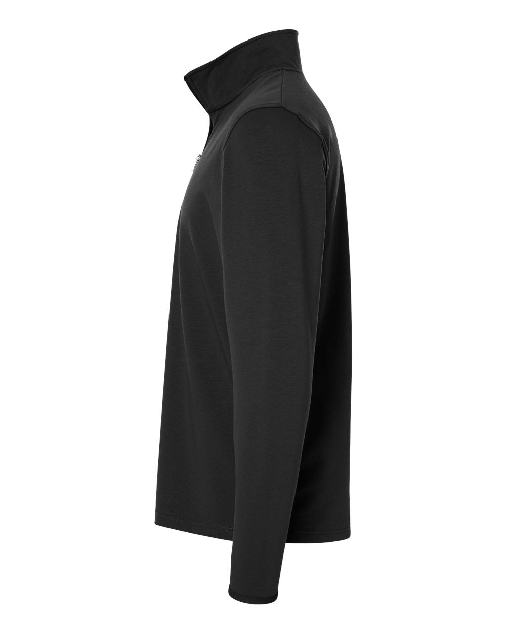 Independent Trading Company Perform Quarter Zip in Black, quarter-zip — side view