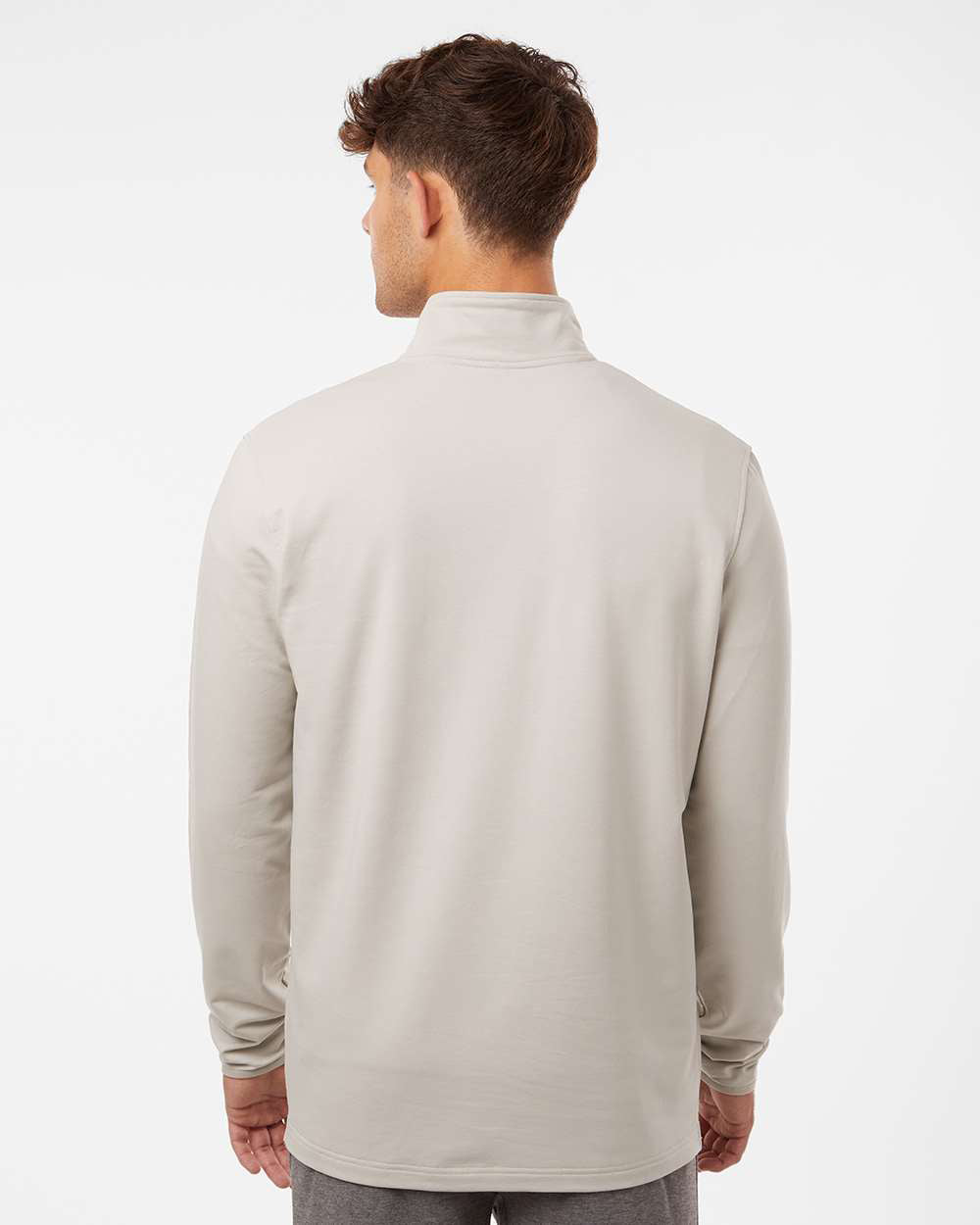 Independent Trading Company Perform Quarter Zip in Smoke, quarter-zip — back view (2)