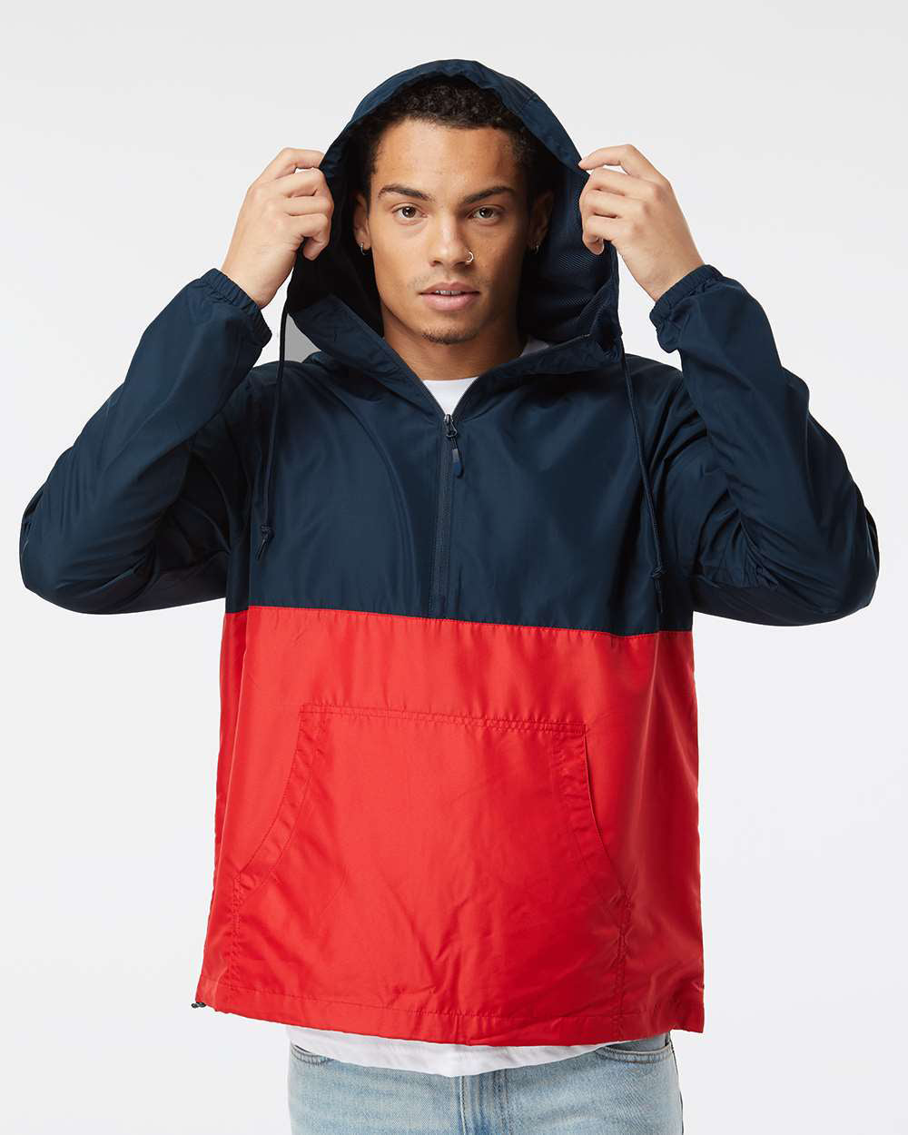 Lightweight Pullover Windbreaker Anorak Jacket