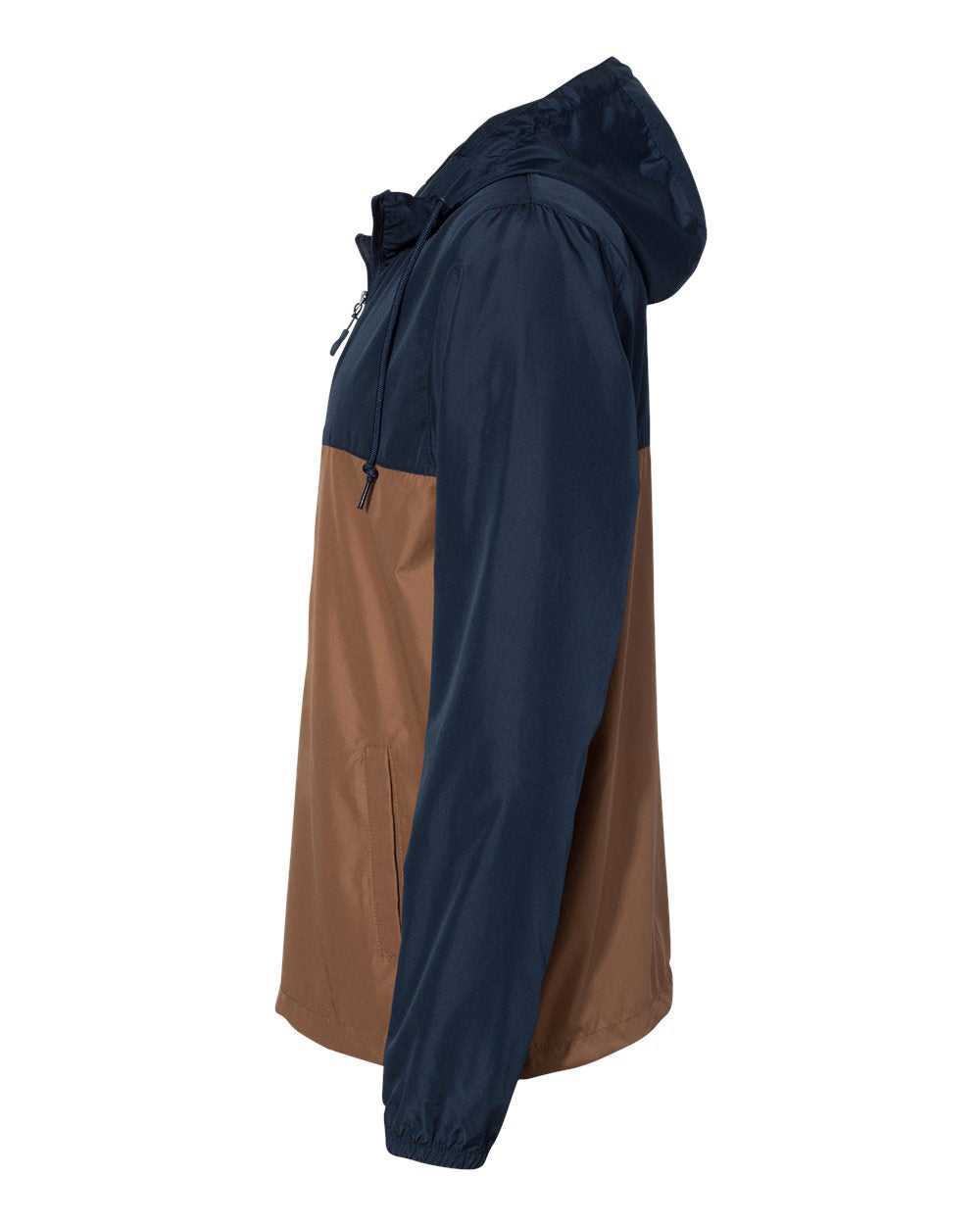 Independent Trading Company Lightweight Windbreaker Jacket in Navy — side view (3)