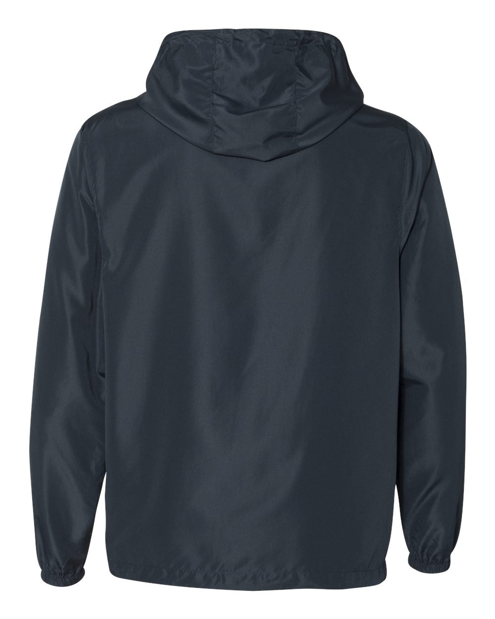 Independent Trading Company Lightweight Windbreaker Jacket in Navy — back view (5)