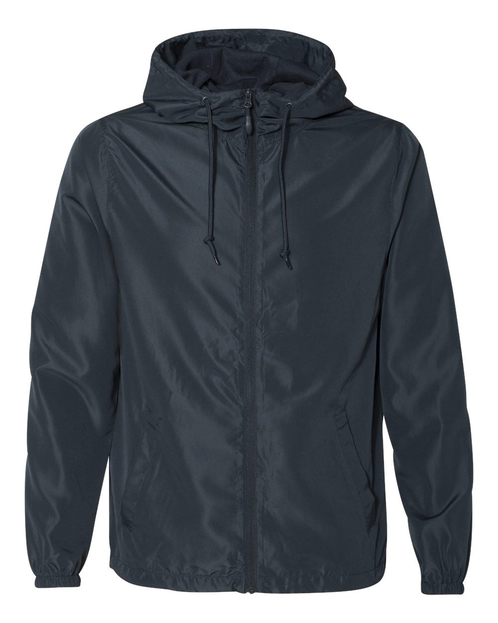 Independent Trading Company Lightweight Windbreaker Jacket in Navy — front view