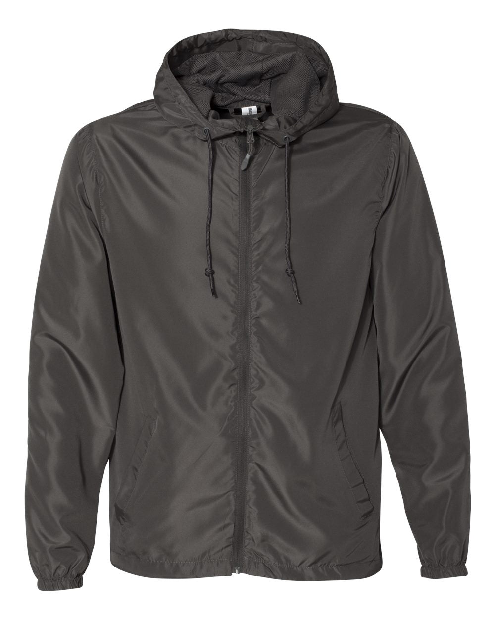 Independent Trading Company Lightweight Windbreaker Jacket in Graphite — front view