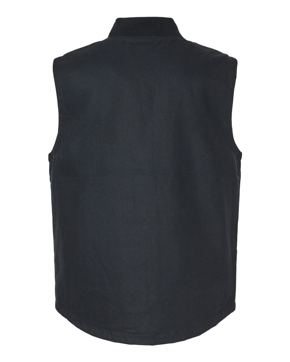 Independent Trading Company Men’s Insulated Canvas Workwear Vest in Black — back view (2)