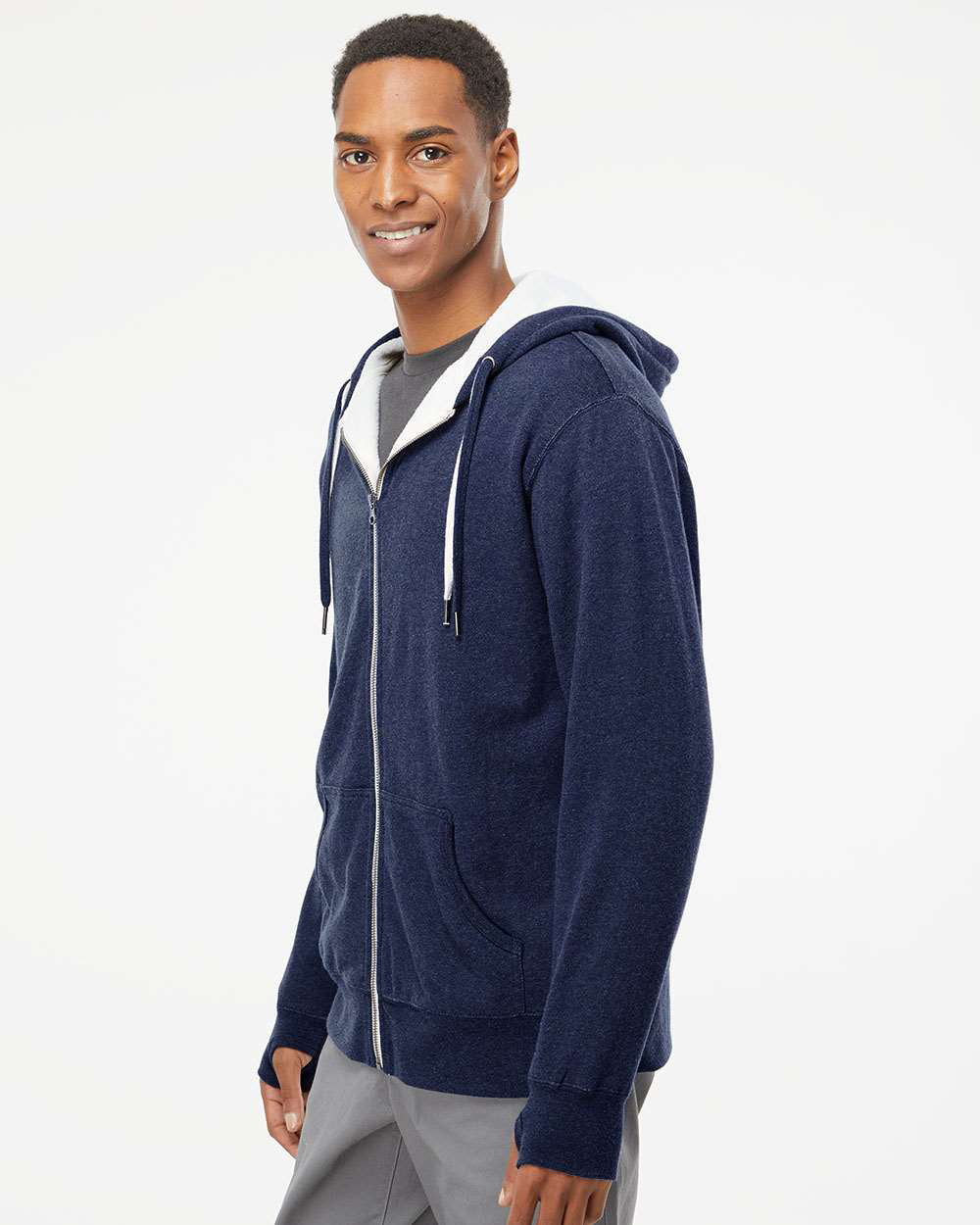 Unisex Heavyweight Sherpa Lined Zip Hood