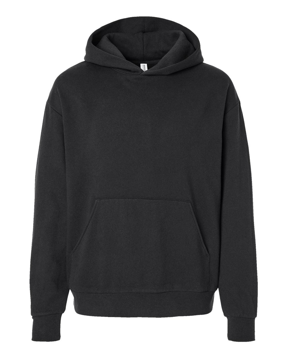 Independent Trading Company AVENUE 8.5oz/280gm Midweight Pullover Hood in Black — front view