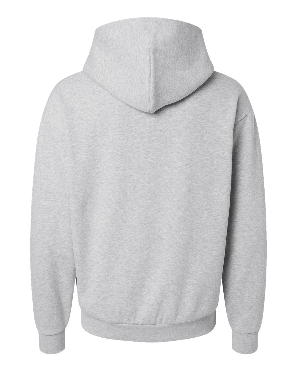Independent Trading Company AVENUE 8.5oz/280gm Midweight Pullover Hood in Grey Heather — back view