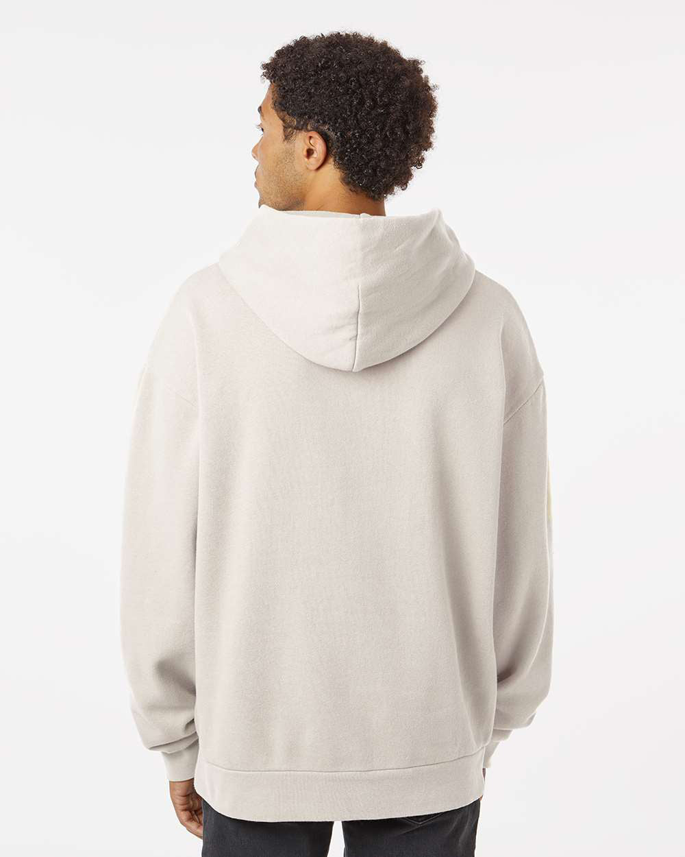 Independent Trading Company AVENUE 8.5oz/280gm Midweight Pullover Hood in Ivory — back view