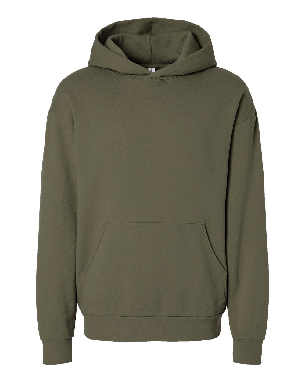 Independent Trading Company AVENUE 8.5oz/280gm Midweight Pullover Hood in Olive — front view