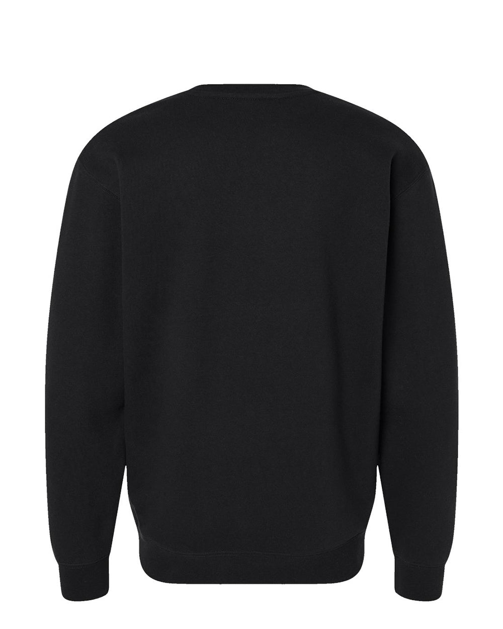 Independent Trading Company 10oz. Heavyweight Crew in Black, crewneck — back view (2)