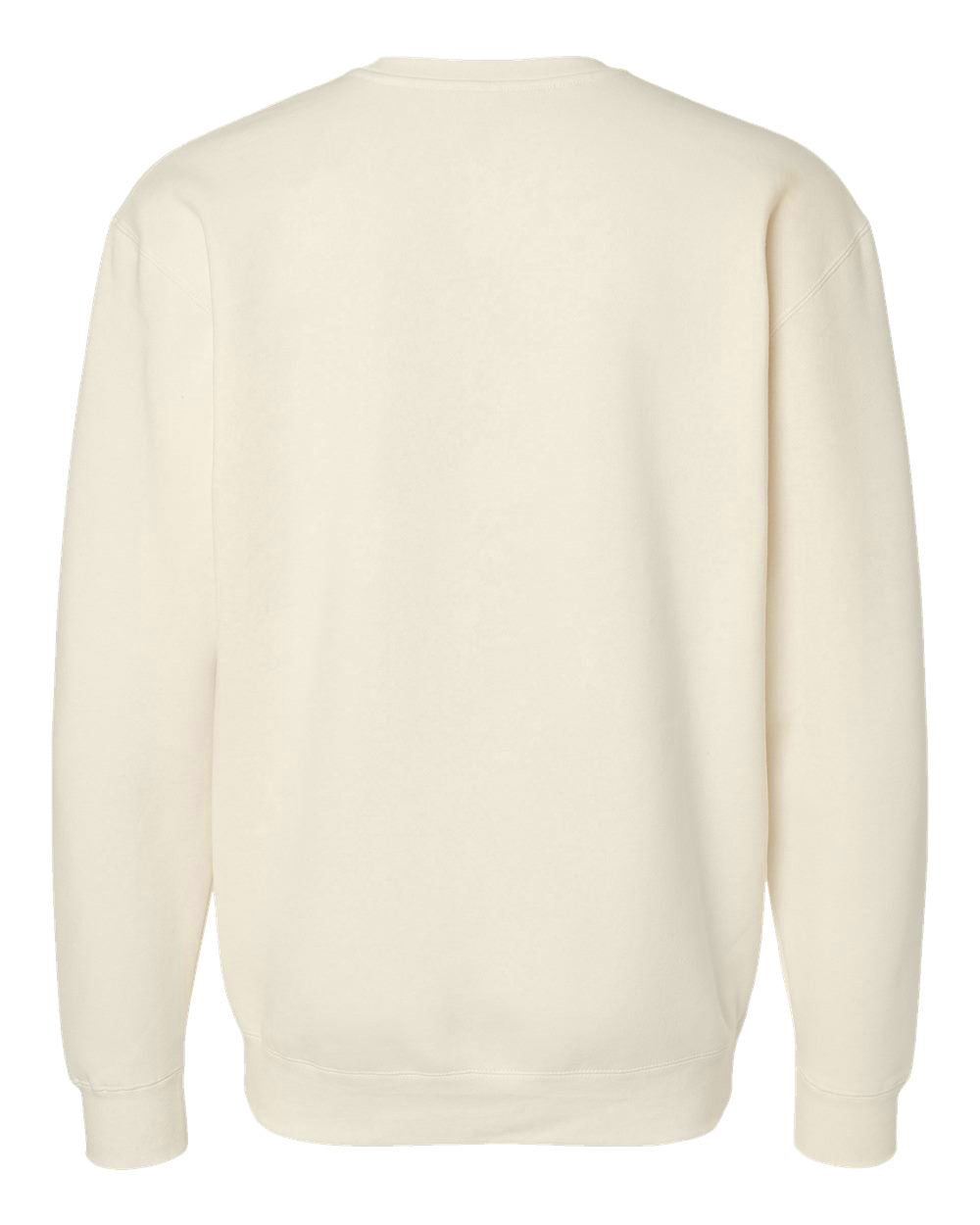 Independent Trading Company 10oz. Heavyweight Crew in Bone, crewneck — back view