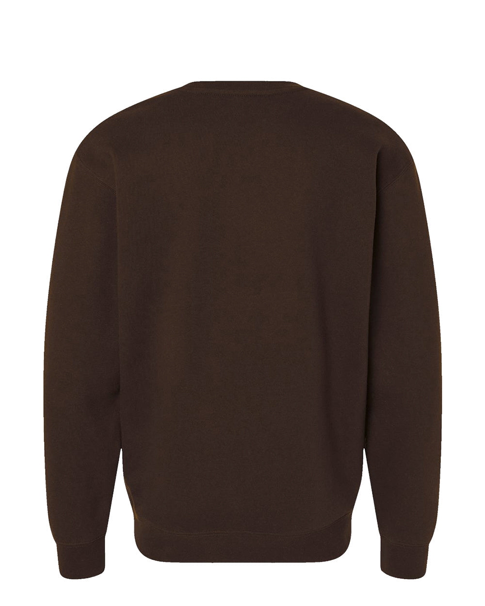 Independent Trading Company 10oz. Heavyweight Crew in Brown, crewneck — back view