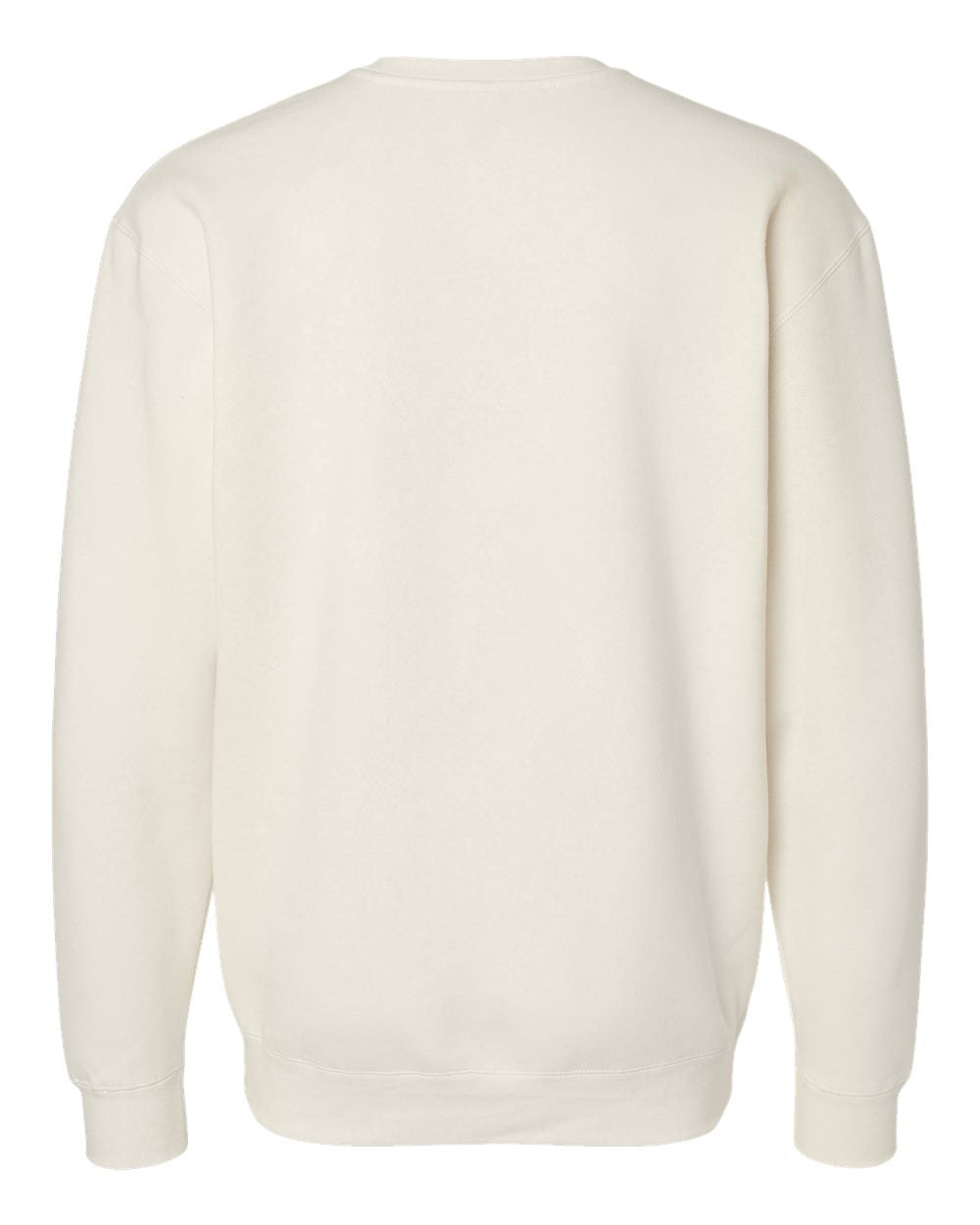 Independent Trading Company 10oz. Heavyweight Crew in Ivory, crewneck — back view