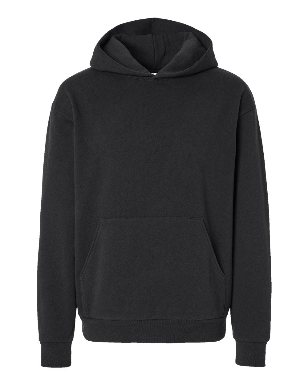 Independent Trading Company Boulevard 330gm Heavyweight Pullover Hood in Black — front view