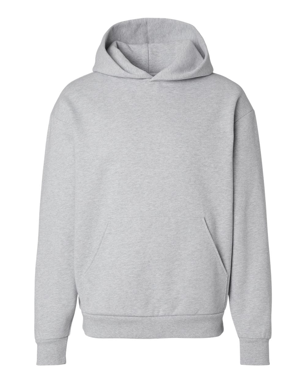 Independent Trading Company Boulevard 330gm Heavyweight Pullover Hood in Grey Heather — front view