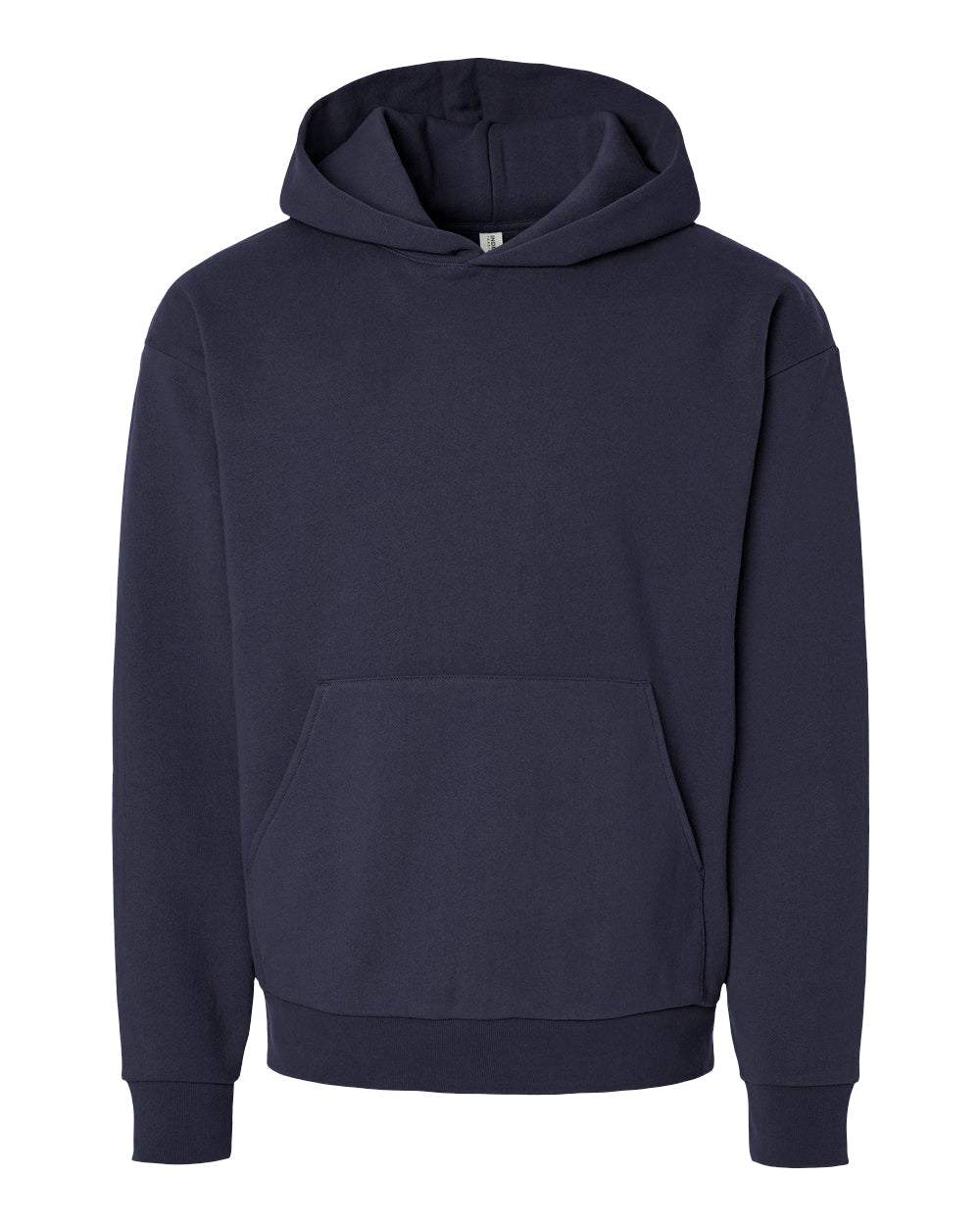 Independent Trading Company AVENUE 8.5oz/280gm Midweight Pullover Hood in Navy — front view