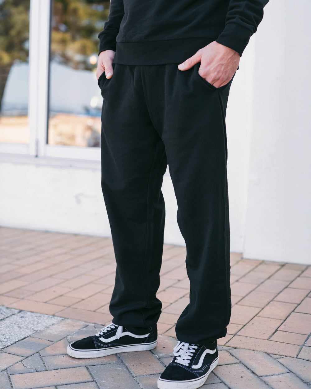 Independent Trading Company 10oz. Heavyweight Pant in Black, pants — side view