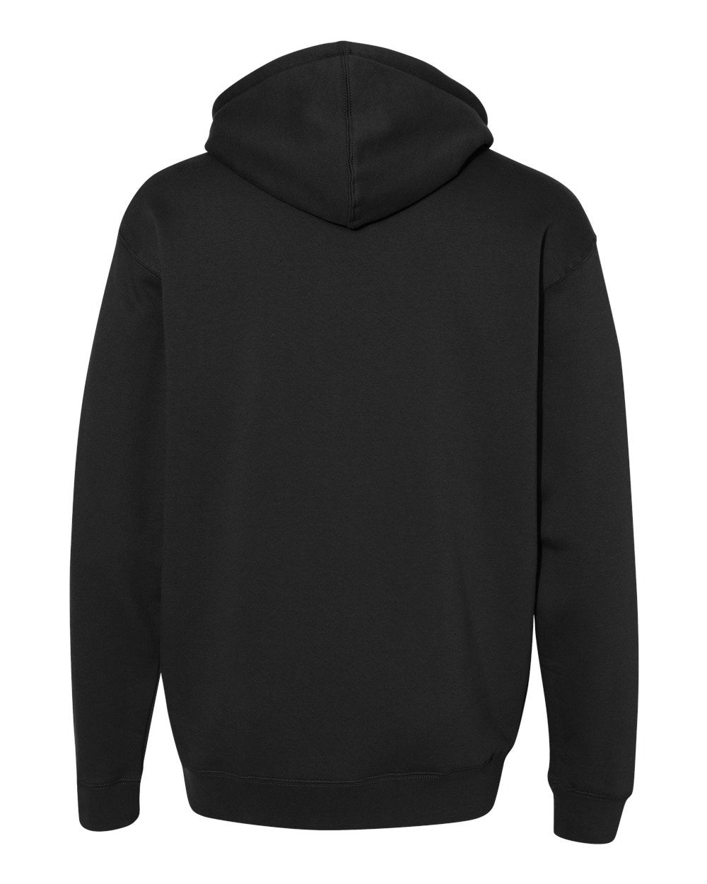 Independent Trading Company 10oz. Heavyweight Pullover Hood in Black — back view