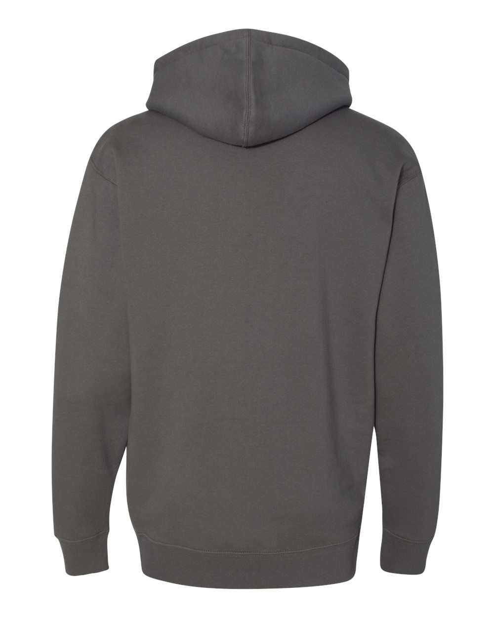 Independent Trading Company 10oz. Heavyweight Pullover Hood in Charcoal — back view