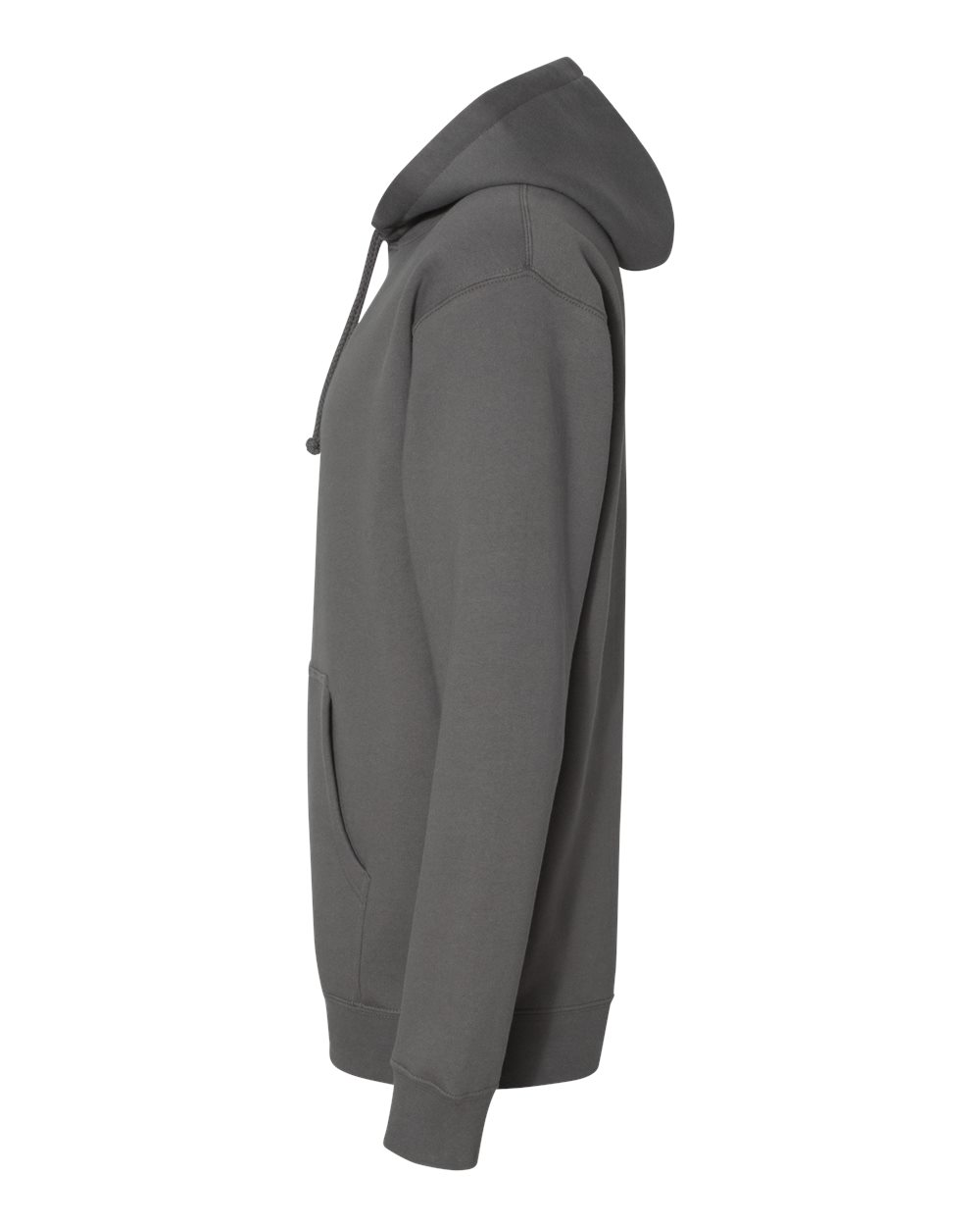 Independent Trading Company 10oz. Heavyweight Pullover Hood in Charcoal — side view