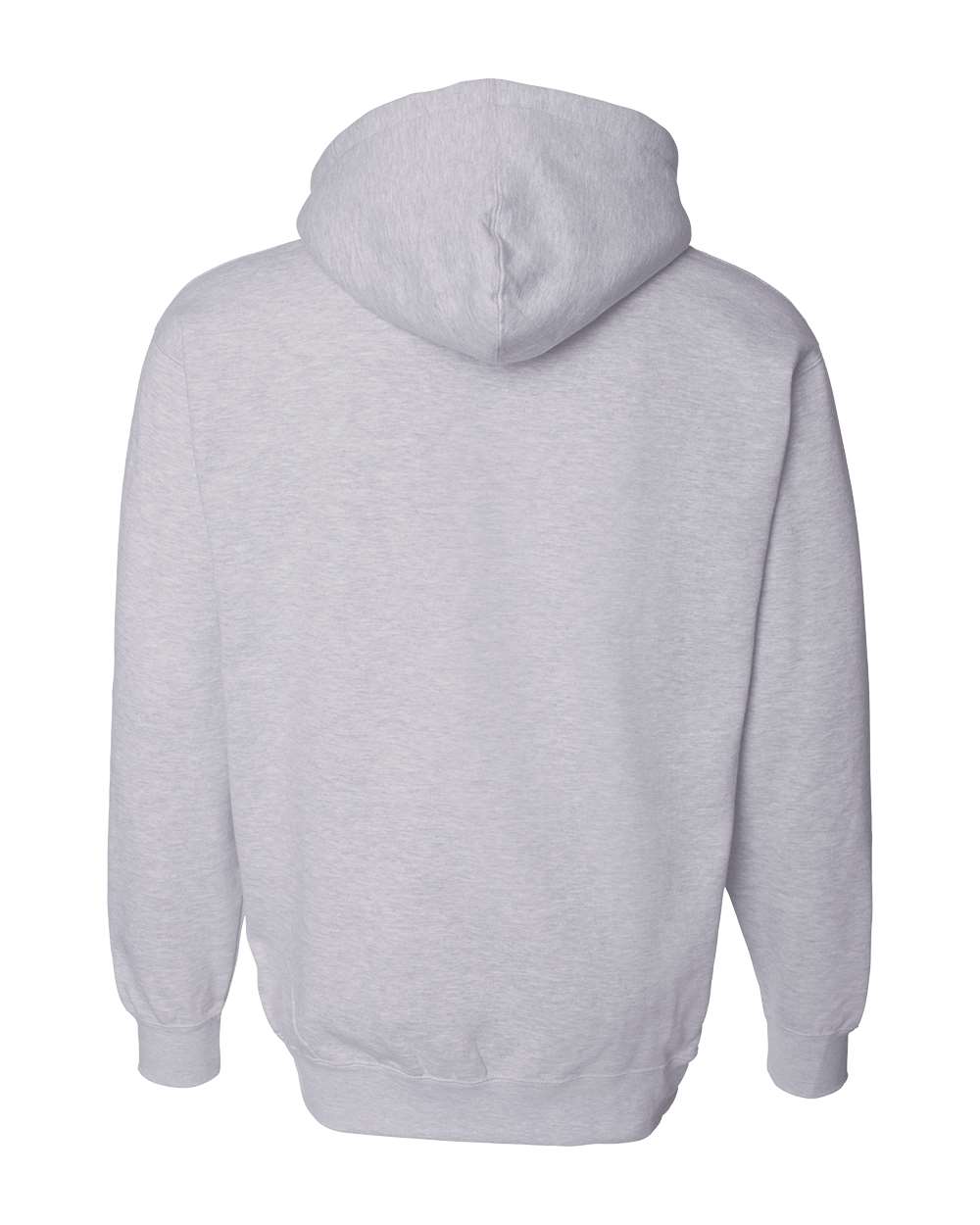 Independent Trading Company 10oz. Heavyweight Pullover Hood in Grey Heather — back view (2)