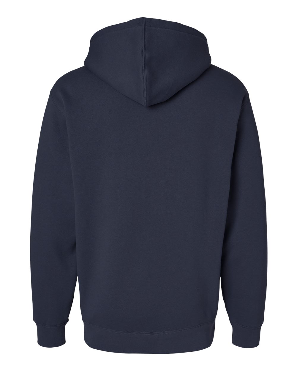 Independent Trading Company 10oz. Heavyweight Pullover Hood in Navy — back view