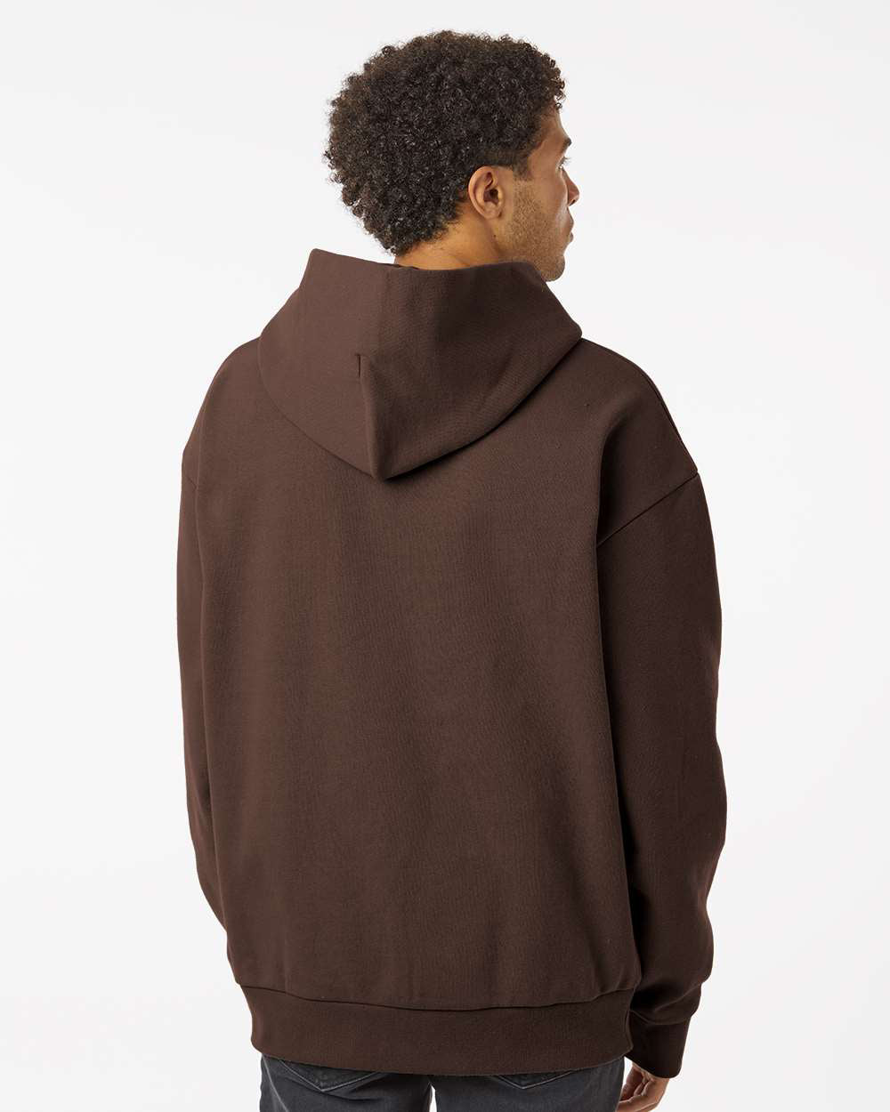 Independent Trading Company MAINSTREET 12.5oz/420gm Heavyweight Pullover Hood in Brown — back view (2)