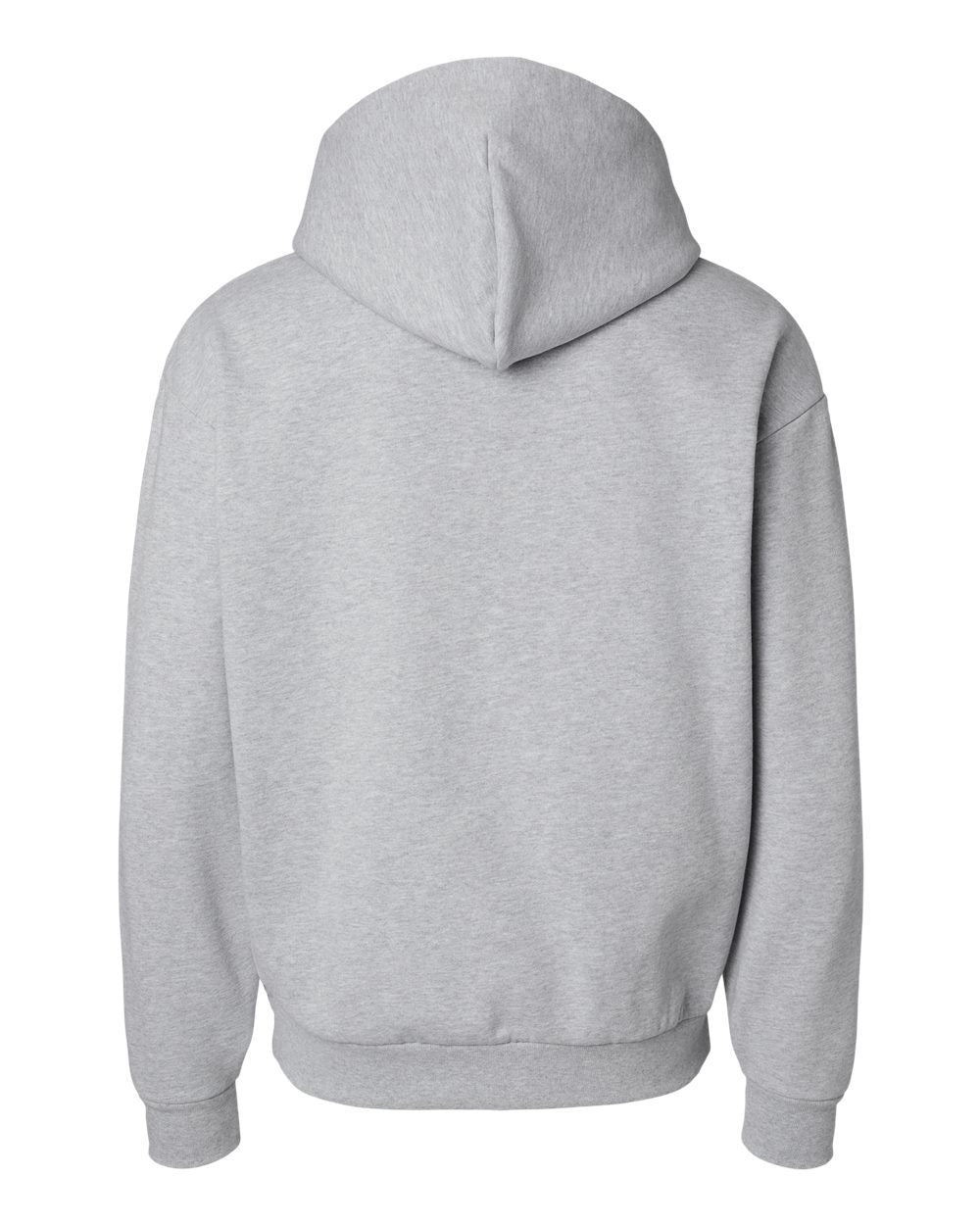 Independent Trading Company MAINSTREET 12.5oz/420gm Heavyweight Pullover Hood in Grey Heather — back view